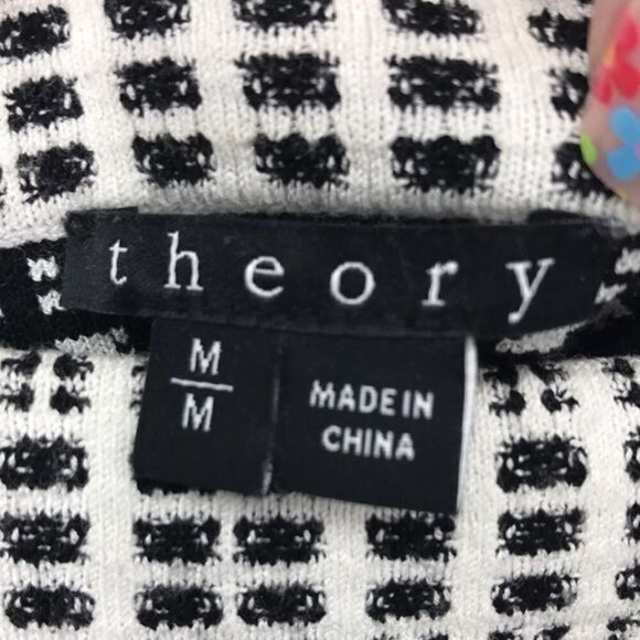 Theory Rortie C Black and White Swing Skirt Size M - Picture 6 of 7